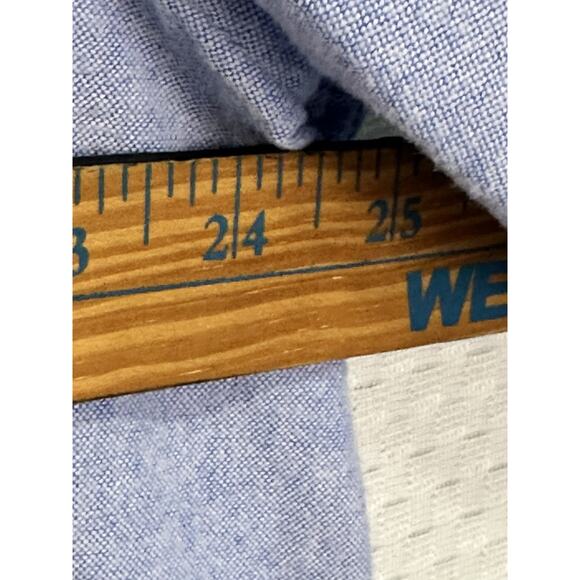 Chaps Ralph Lauren Untucked Blue Cotton Button Down LS Shirt Mens XXL - Picture 7 of 8